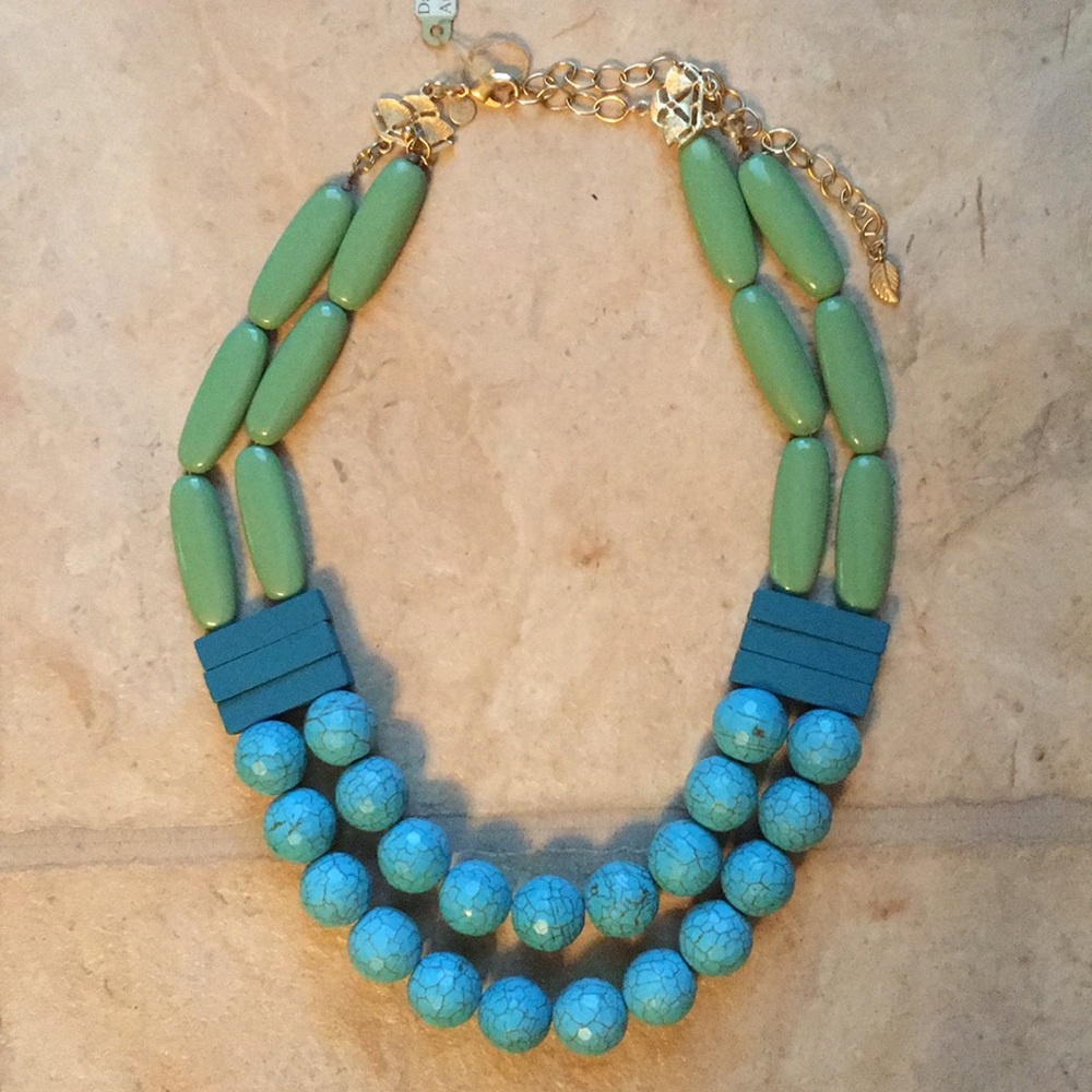 NWT David Aubrey Turquoise Statement Necklace